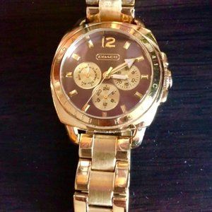 Coach Boyfriend Gold/Brown Watch